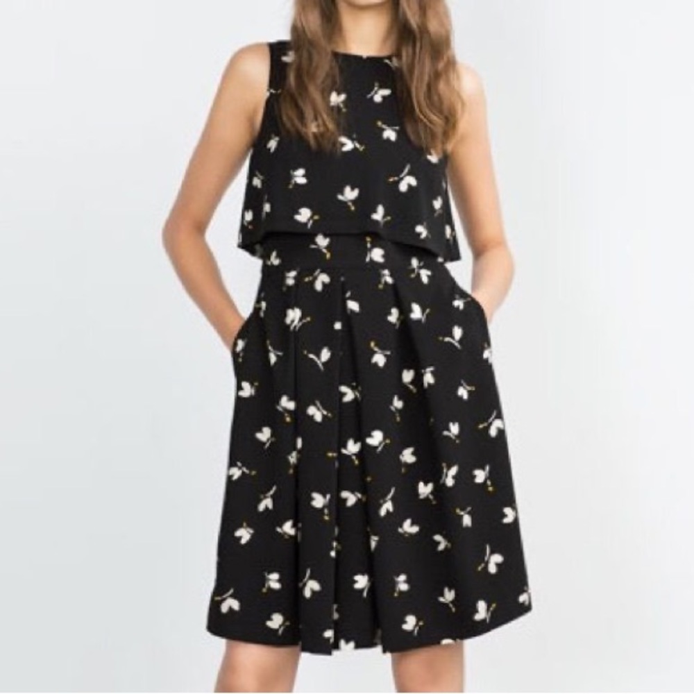 Zara butterfly print dress